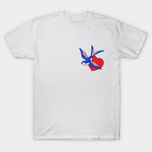 Tattoo Art Swallow Nautical Pocket T-Shirt